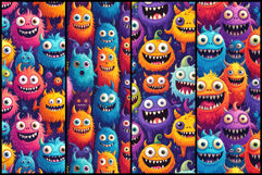 Colorful Monster Party - Seamless Pattern Product Image 2