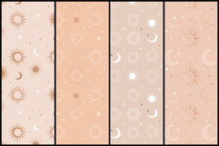 Boho Sun and Moon Celestial Seamless Pattern Product Image 2