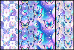 Mystical Butterfly and Yin Yang Seamless Patterns Product Image 2