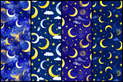 Celestial Night Sky Moons and Stars Patterns Product Image 2