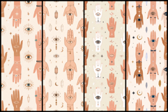 Mystical Hamsa Hands and Eyes Seamless Pattern Product Image 2