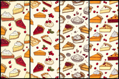 Vintage Holiday Pie and Berries Seamless Pattern Product Image 2