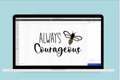 Bee Courageous SVG, Motivational SVG for Cricut DIY project Product Image 5