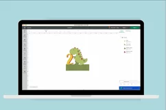 Happy 2nd Birthday Money Holder SVG, Age 2 Dinosaur Product Image 4