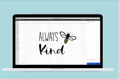 Bee Kind SVG, Motivational SVG for Cricut DIY project Product Image 5