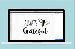 Bee Grateful SVG, Motivational SVG for Cricut DIY project Product Image 5
