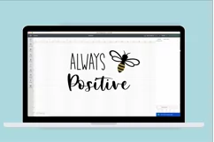 Bee Positive SVG, Motivational SVG for Cricut DIY project Product Image 5