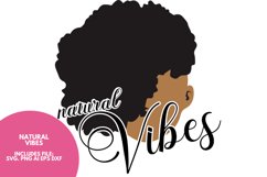 Natural Vibes Afro Floral SVG Product Image 1