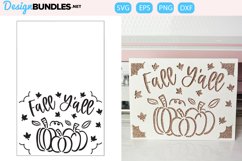 Fall y'all fall card SVG | Halloween card svg Product Image 1