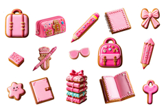 School,cookies,pencil case,backpack,pencil,eraser, PNG\JPEG Product Image 5