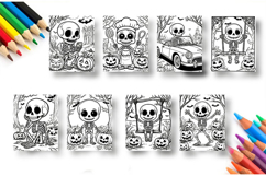 Halloween, coloring pages, Skeleton, color page, printable. Product Image 1