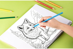 Animal coloring pages. Lion, Tiger, Bear, Raccoon,Marten,Leo Product Image 2