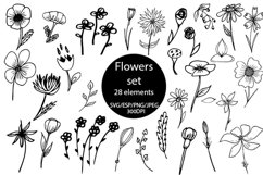 Bundle, flower, SVG, 170 elements leaves &amp; flower Product Image 3