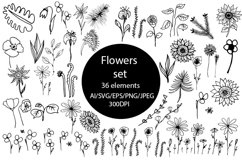 Bundle, flower, SVG, 170 elements leaves &amp; flower Product Image 5