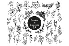 Bundle, flower, SVG, 170 elements leaves &amp; flower Product Image 2