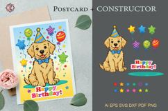 Card Builder Birthday Greeting Card with Dog Product Image 1