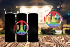 LGBTQ Rainbow Peace Symbol 20oz Tumbler Sublimation Product Image 1