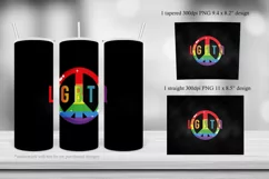LGBTQ Rainbow Peace Symbol 20oz Tumbler Sublimation Product Image 2
