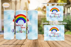There is Love in Rainbows - 20oz Tumbler Sublimation Design Product Image 2