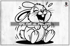 Bunny Laughs SVG, Cute Baby animal Cut file Product Image 1