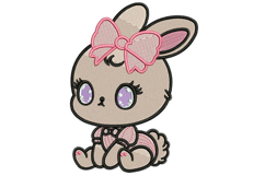 Sweet Girl Bunny embroidery designs Product Image 1