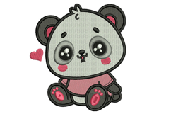 Baby Panda Love Embroidery designs Product Image 1