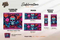 Dia de Muertos Sublimation Mini Kit | PNG Tumbler, mug, pen Product Image 2