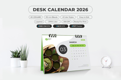 A5 2026 Desk Calendar Template
