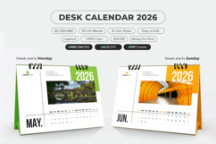 Minimalist A5 Desk Calendar 2026