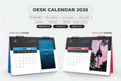 2026 desk calendar printable