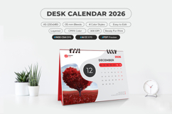 A5 2026 Desk Calendar Template