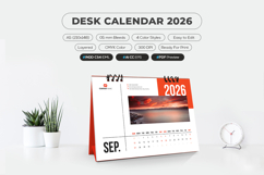 Editable A5 Desk Calendar 2026