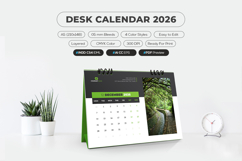 Printable desk calendar 2026
