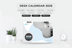 A5 2026 Desk Calendar Template