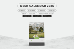 desk calendar vertical 2026 printable