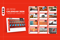 Printable A5 Desk Calendar 2026 Product Image 1
