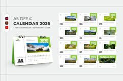 Modern A5 Desk Calendar 2026