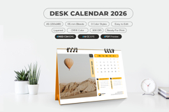 2026 desk calendar printable A5 minimalist