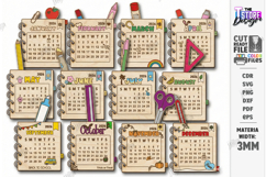 Teacher Desk Calendar 2026 Laser Cut | Stationery Organizer Product Image 2