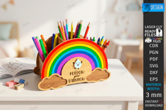 Desk Organizer Laser Cut | Kids Pencil Holder Designs | CNC Product Image 1