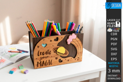 Desk Organizers Laser Cut Bundle| Kids Pencil Holder Designs Product Image 2