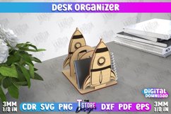 Desk Organizer | Rocket Shape | Supplies Organizer |CNC File Product Image 1