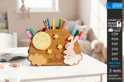 Desk Organizer Laser Cut | Kids Pencil Holder Designs | CNC Product Image 1