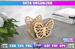 Desk Organizer | Butterfly Shape | Supplies Organizer | CNC Product Image 1