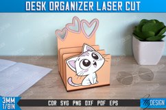 Desk Organizer | Cat | Supplies Organizer | Notebook Holder Product Image 1