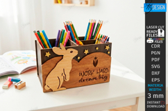 Desk Organizer Laser Cut | Kids Pencil Holder Designs | CNC Product Image 1