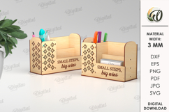 Wooden Desk Organizers Bundle Laser Cut. Pencil holders SVG Product Image 8