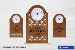 Desk Clock SVG | Wooden Clock Laser Cut Template Product Image 2