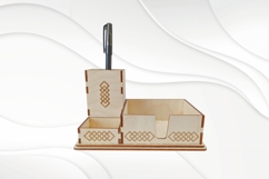 Gift desk organizer, laser cut files, office accessory Product Image 5