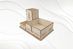 Gift desk organizer, laser cut files, office accessory Product Image 4